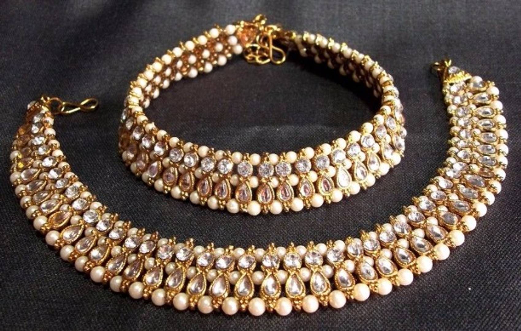 Kundan Anklets For Woman