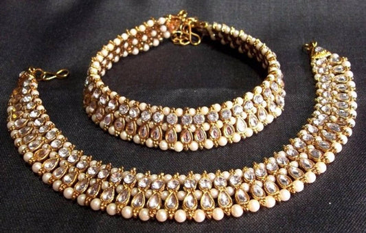 Kundan Anklets For Woman