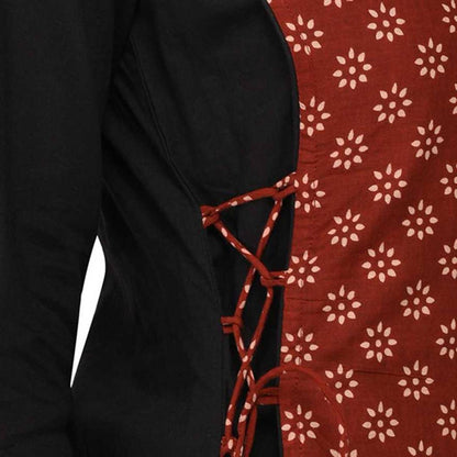  Women Printed A-line Kurta (Red, Black)