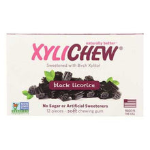 将图片加载到图库查看器，Xylichew Gum - Black Licorice - Counter Display - 12 Pieces - 1 Case
