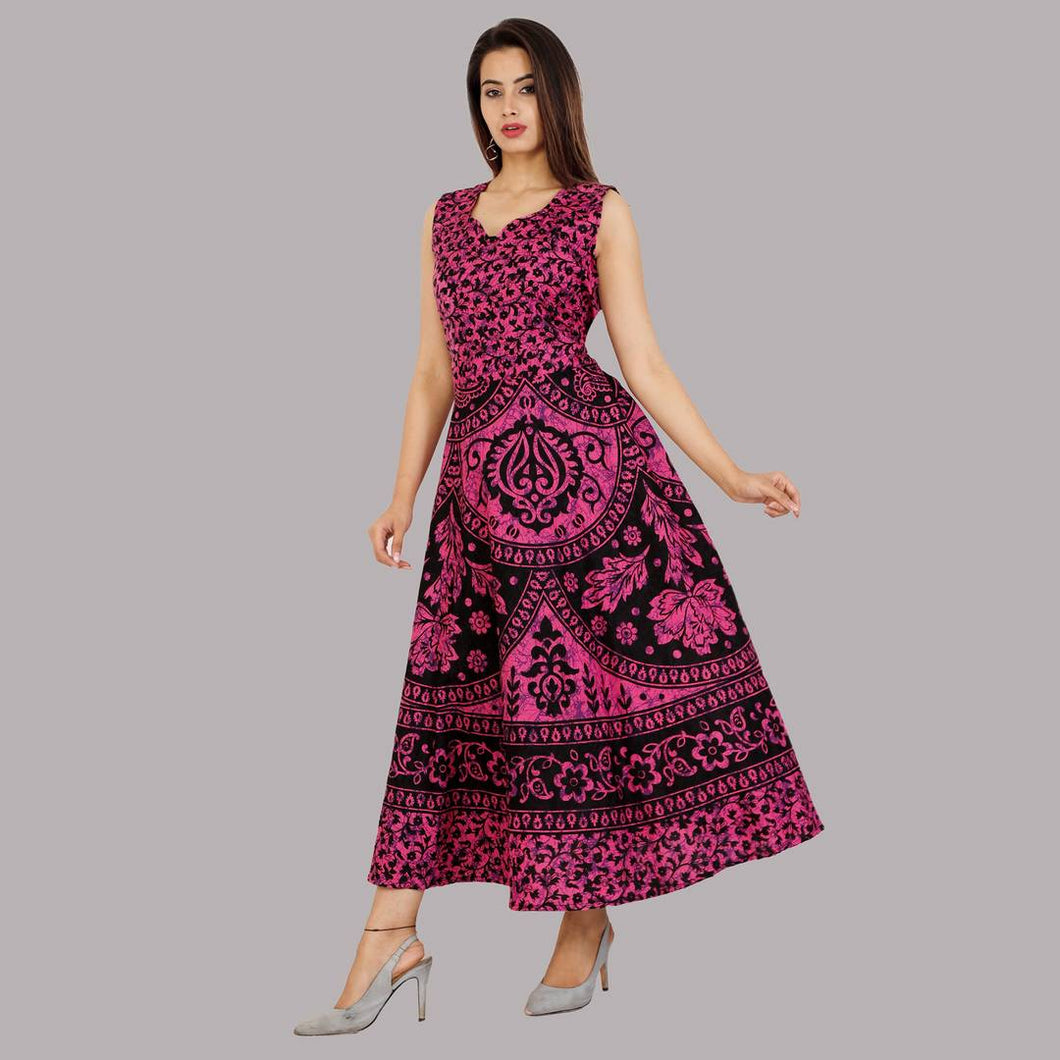 Multicoloured Cotton A-Line Printed Kurti