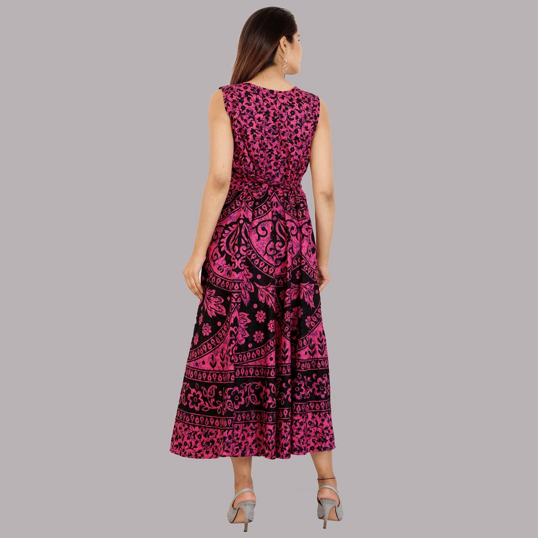 Multicoloured Cotton A-Line Printed Kurti