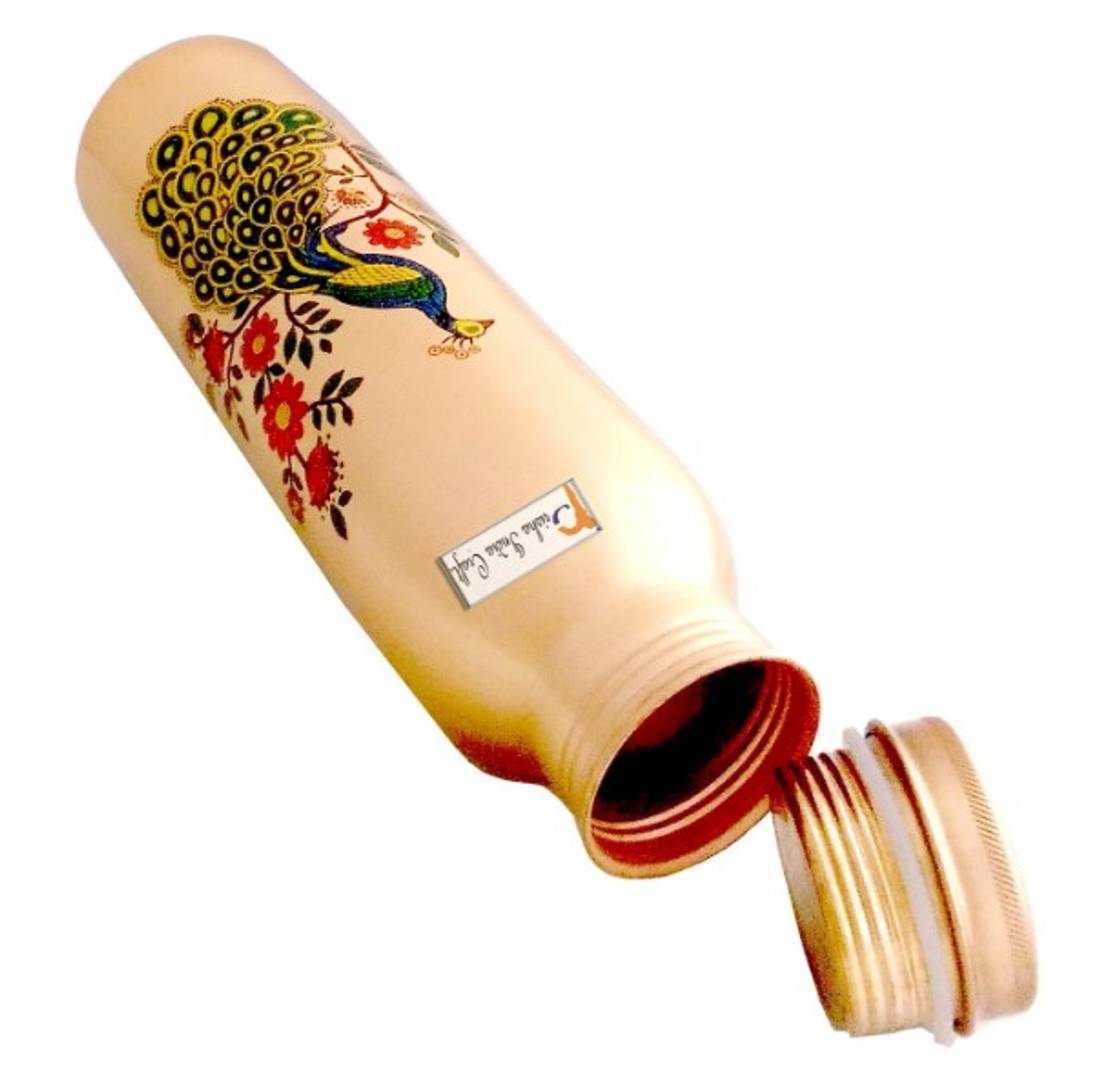 Golden Pure Copper Water Bottle 1000 ml