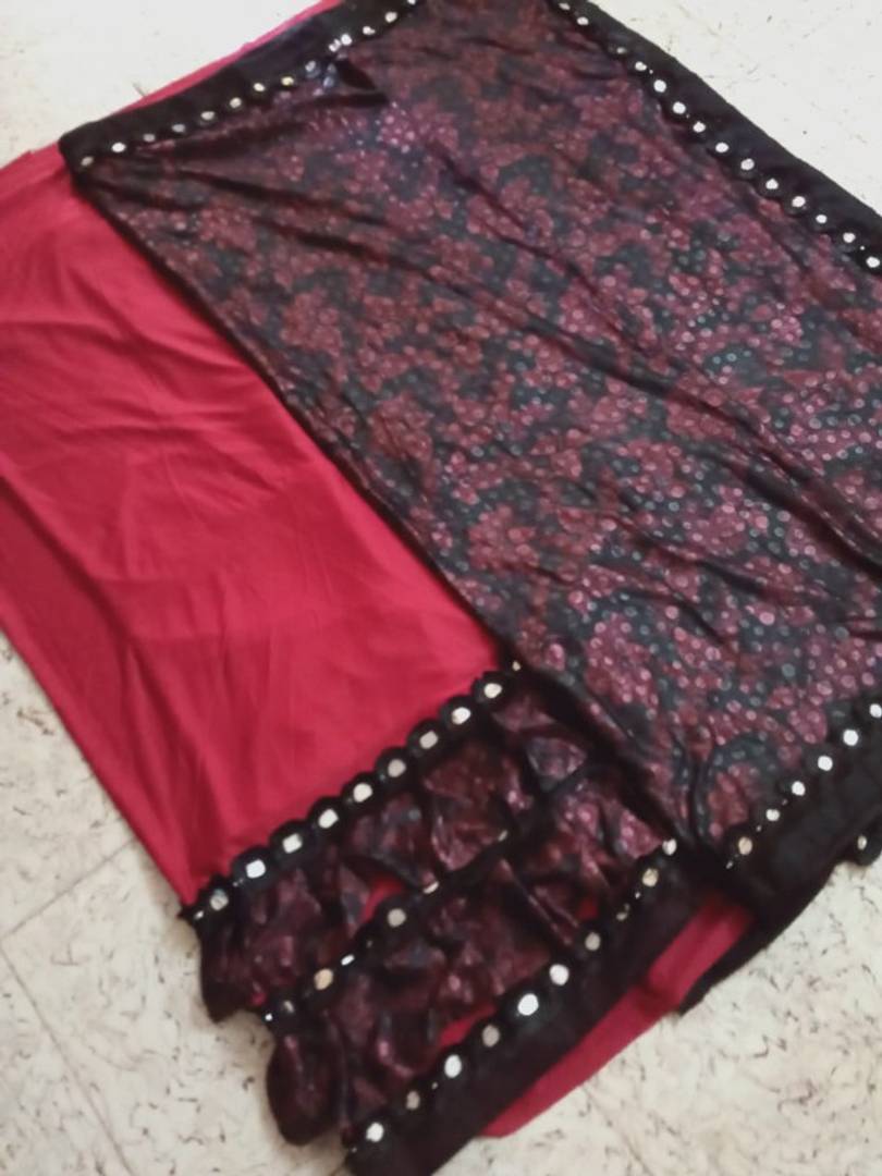 Banglory Maalai Polyester Blend Saree with Blouse Piece