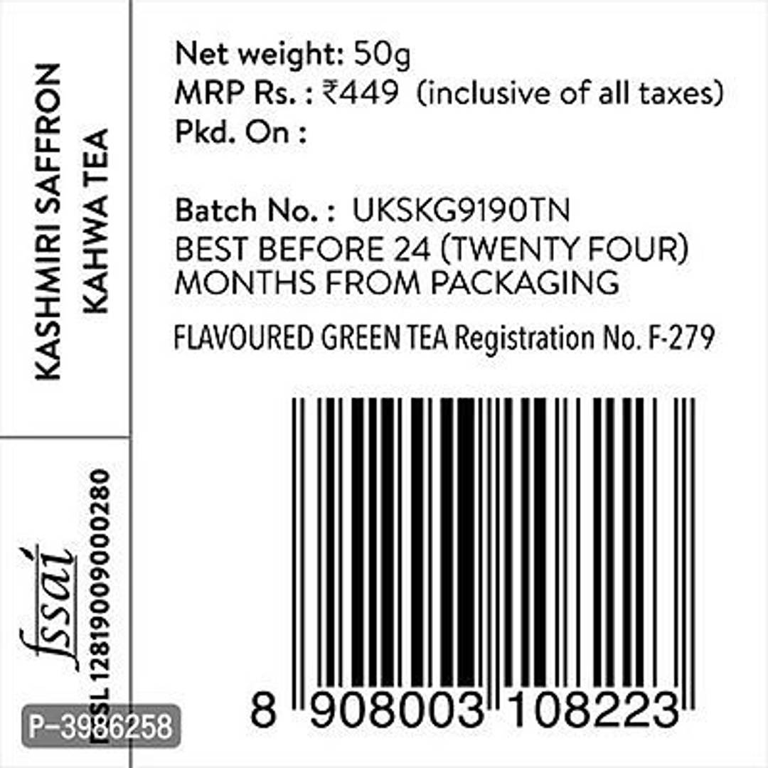 Udyan Tea - Kashmiri Saffron Kahwa - 50 gm