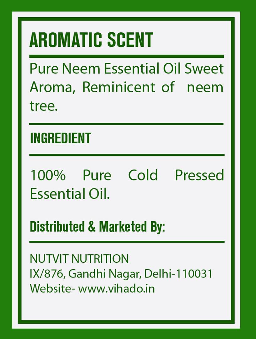 Cold Pressed Organic Neem Oil, (10 ml) (Pack Of 4)