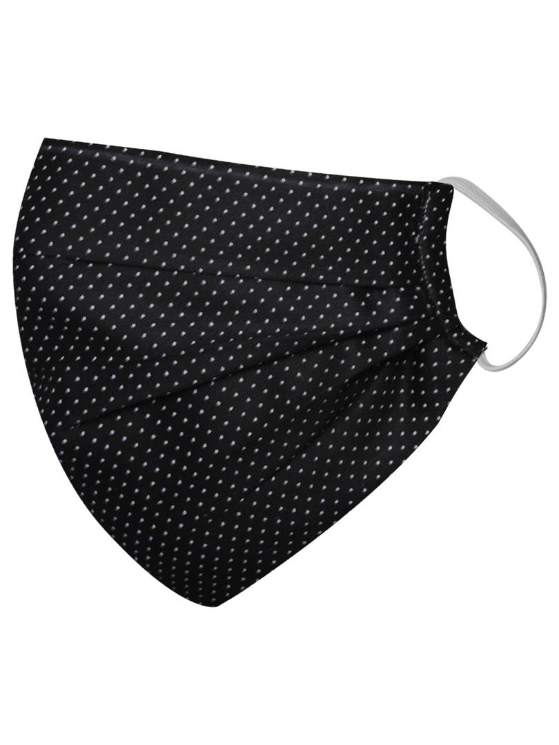 Unisex Kids Essential Solid and Polka Dot Printed Reusable Anti-Pollution Comfortable Half Face, Ear Loop Cotton Wellness Masks  (Medium Size) - Pack of 3