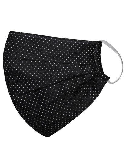 Unisex Kids Essential Solid and Polka Dot Printed Reusable Anti-Pollution Comfortable Half Face, Ear Loop Cotton Wellness Masks  (Medium Size) - Pack of 3