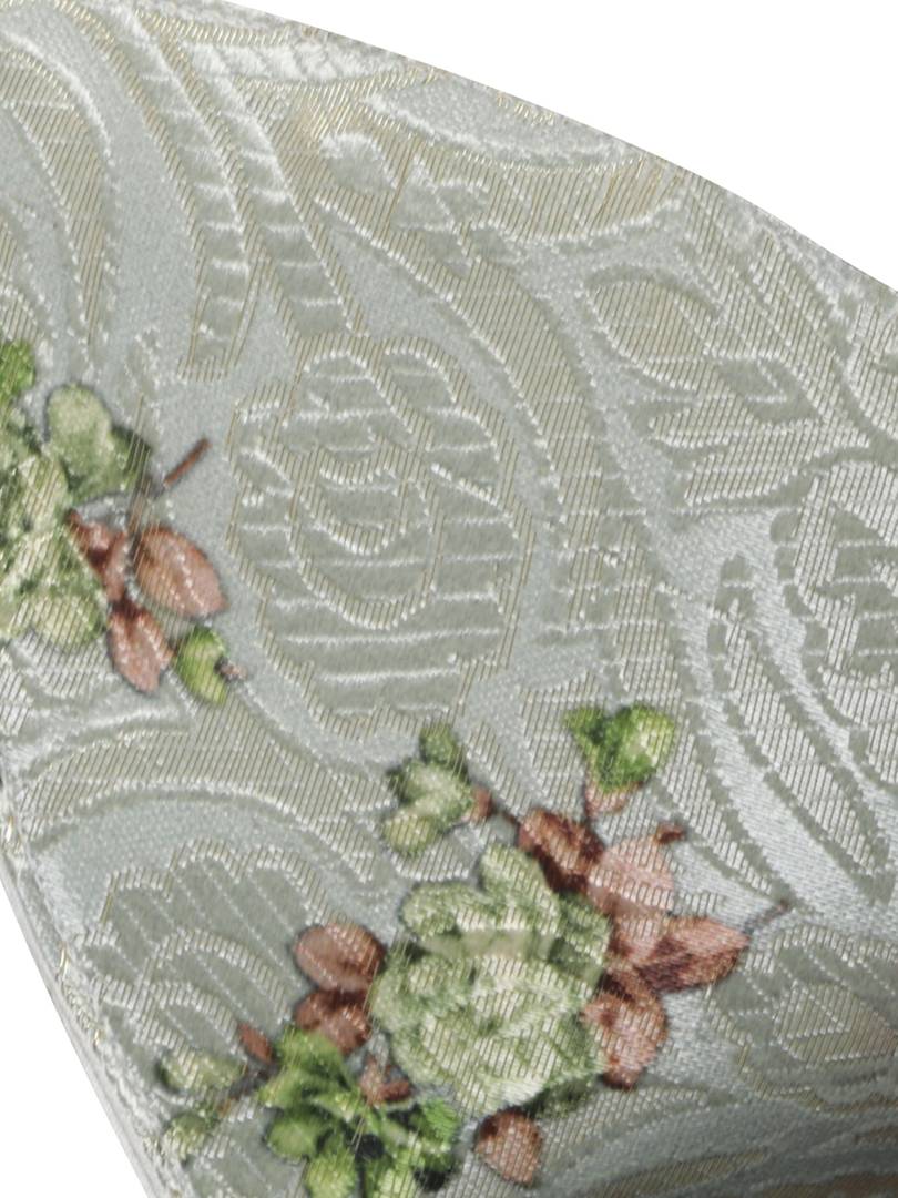 Vastramay Unisex 3 -Ply Floral Print on Embroidered Base Reusable Anti-Pollution, Comfortable Large Coverage with Head Band Wellness Masks In Green - Pack Of 1