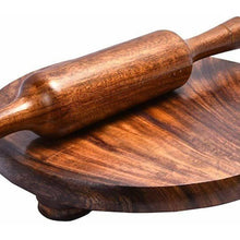Load image into Gallery viewer, Wooden Chakla Belan Set With One Wooden Ladle
