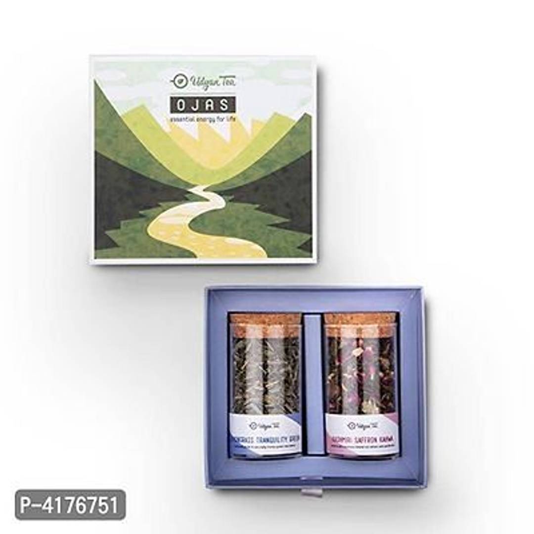 Kashmiri Saffron Tea & Lemongrass Tranquility Green Tea Gift Pack