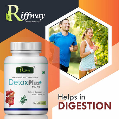 Detox Plus Herbal Capsules For Helps In Digestion & Colon Clean 100% Ayurvedic Pack Of 1