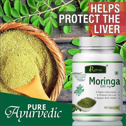 Moringa Herbal Capsules For Protect Liver & Brain Health 100% Ayurvedic Pack Of 1