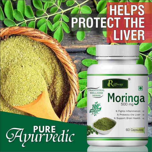 Moringa Herbal Capsules For Protect Liver & Brain Health 100% Ayurvedic Pack Of 1