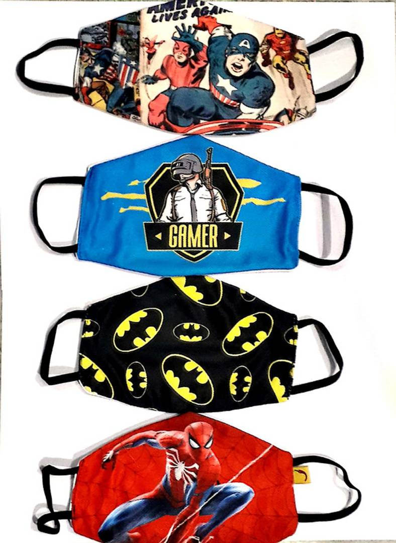 Kids Cotton Mask Pack Of 4