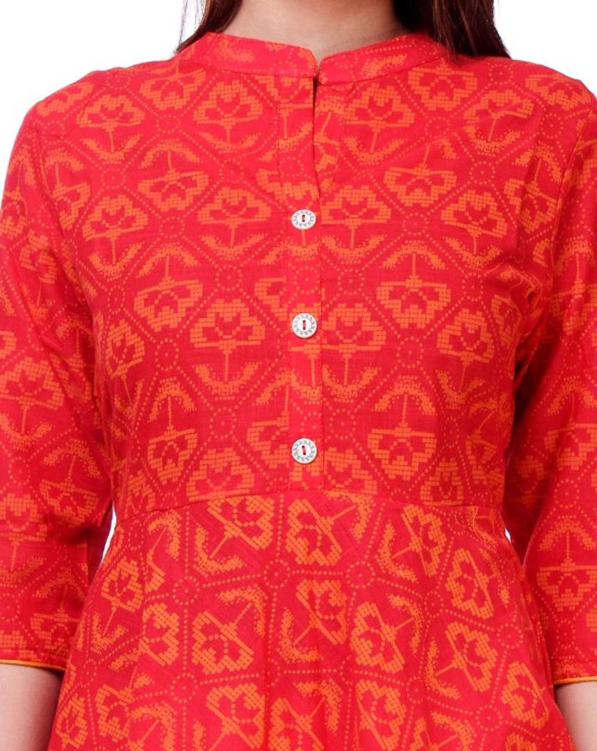 Stylish Rayon Printed Anarkali Kurta