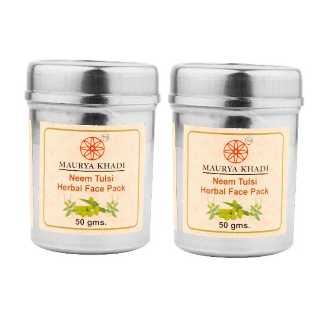 Maurya Khadi Neem Tulsi Herbal Face Pack Set Of 2