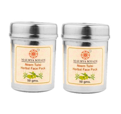 Maurya Khadi Neem Tulsi Herbal Face Pack Set Of 2