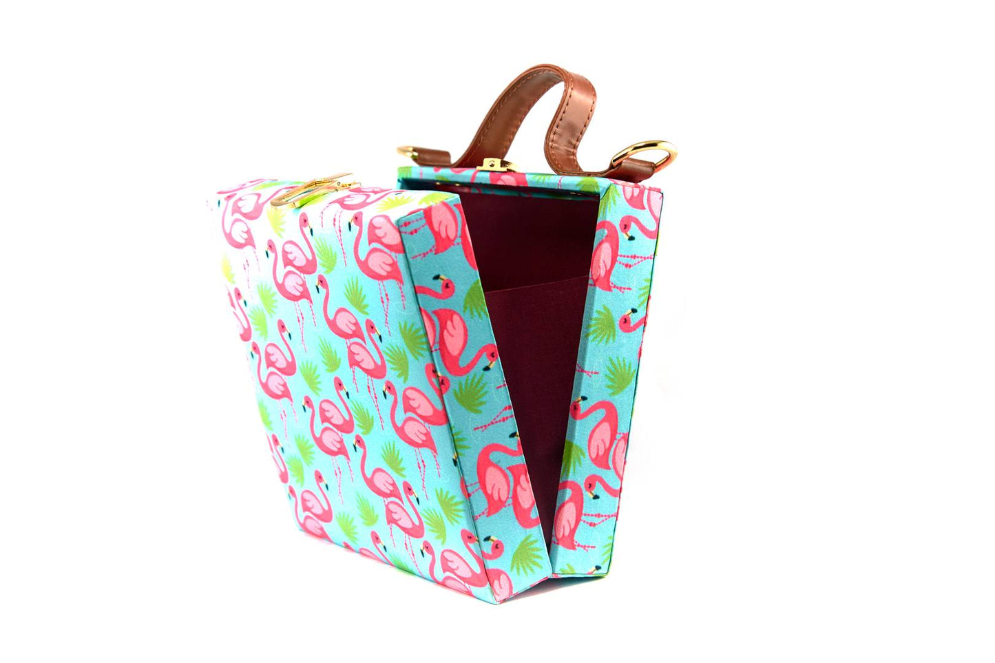 Women's Regular Size Printed Multicoloured Silk Box Clutcher