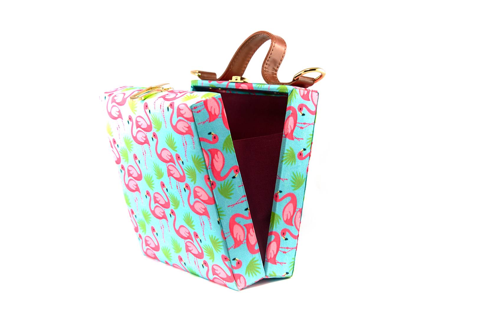 Women's Regular Size Printed Multicoloured Silk Box Clutcher