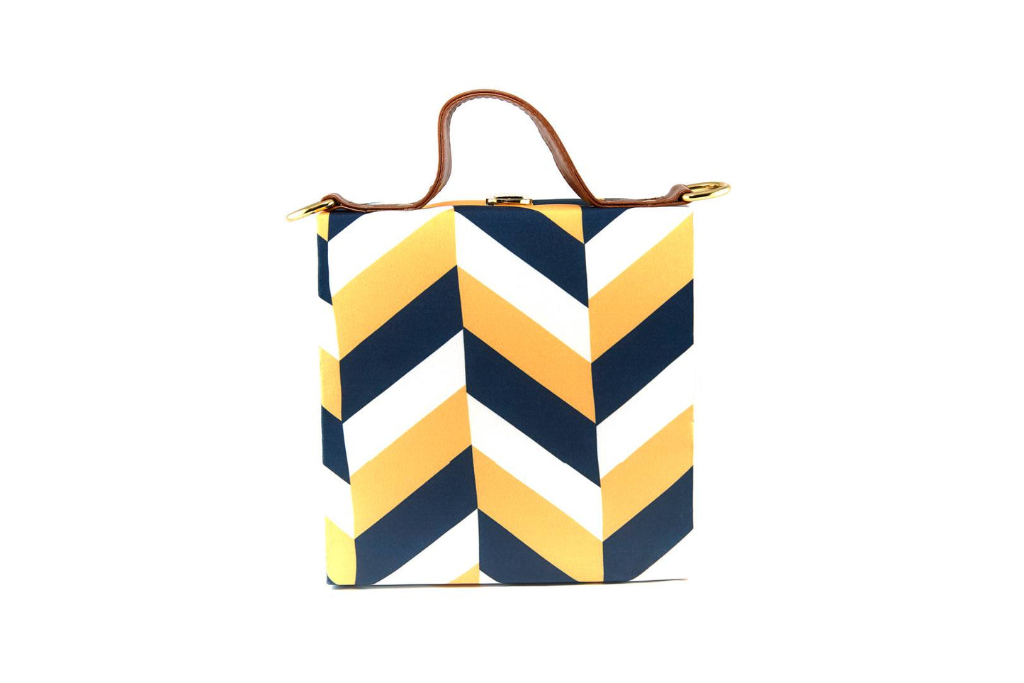 Women's Regular Size Printed Multicoloured Silk Box Clutcher