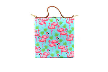 Women's Regular Size Printed Multicoloured Silk Box Clutcher