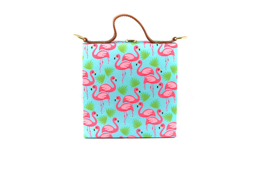 Women's Regular Size Printed Multicoloured Silk Box Clutcher
