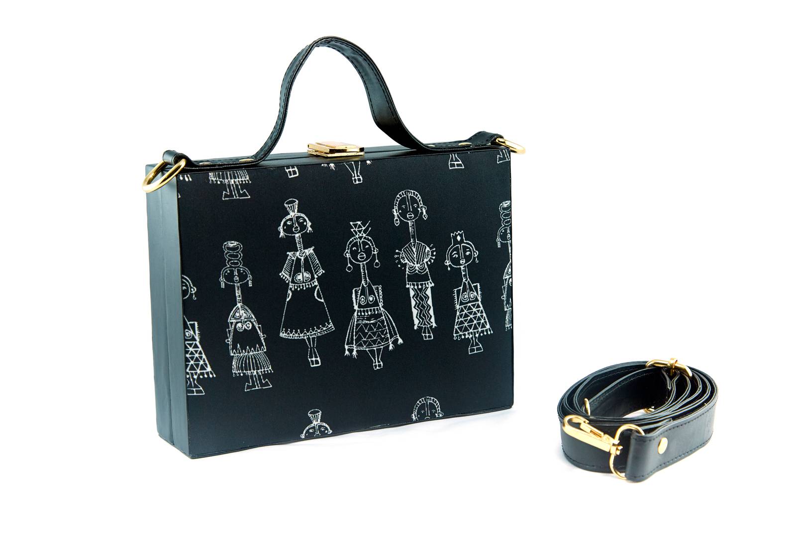 Women's Regular Size Printed Multicoloured Silk Box Clutcher