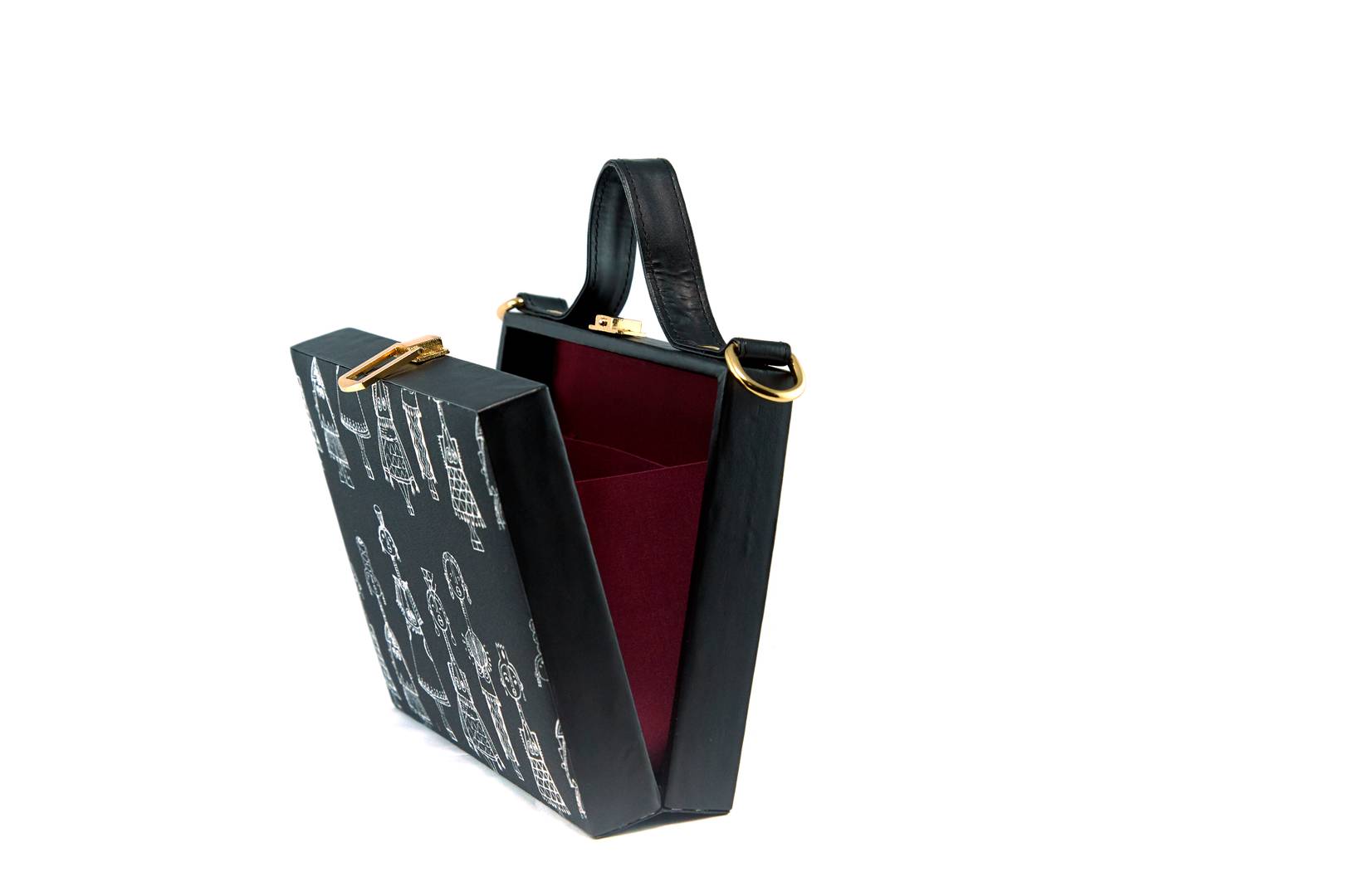 Women's Regular Size Printed Multicoloured Silk Box Clutcher