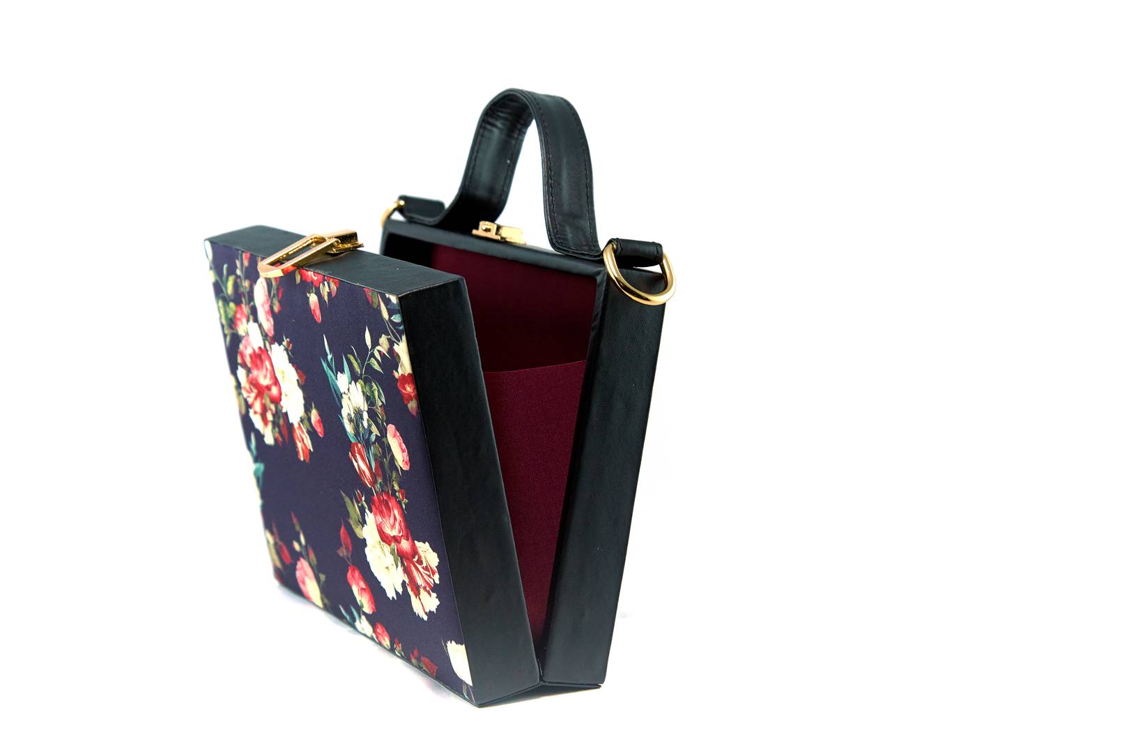 Women's Regular Size Printed Multicoloured Silk Box Clutcher