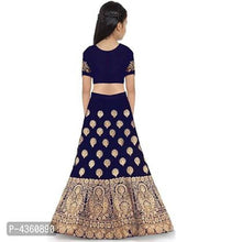 Load image into Gallery viewer, Elite Blue Embroidered Satin Lehenga Cholis For Girls
