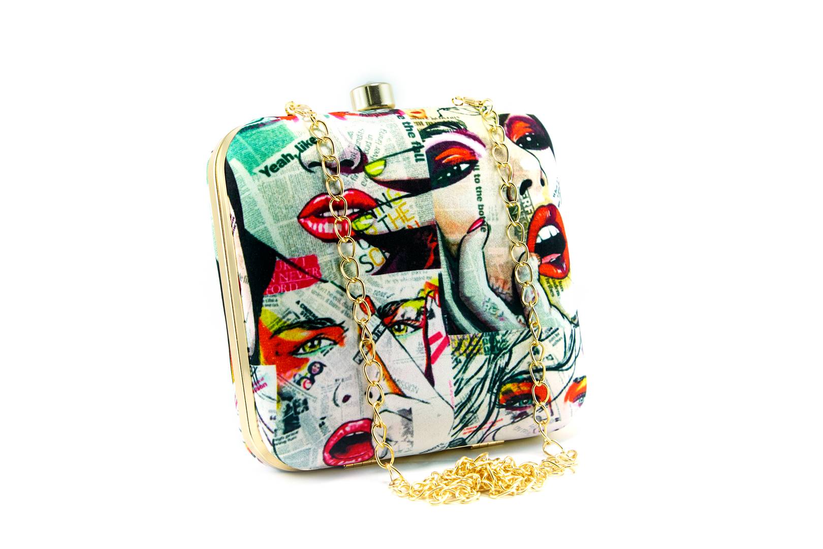 Women's Hand Box Clutch with Detachable Sling (Multicolour)