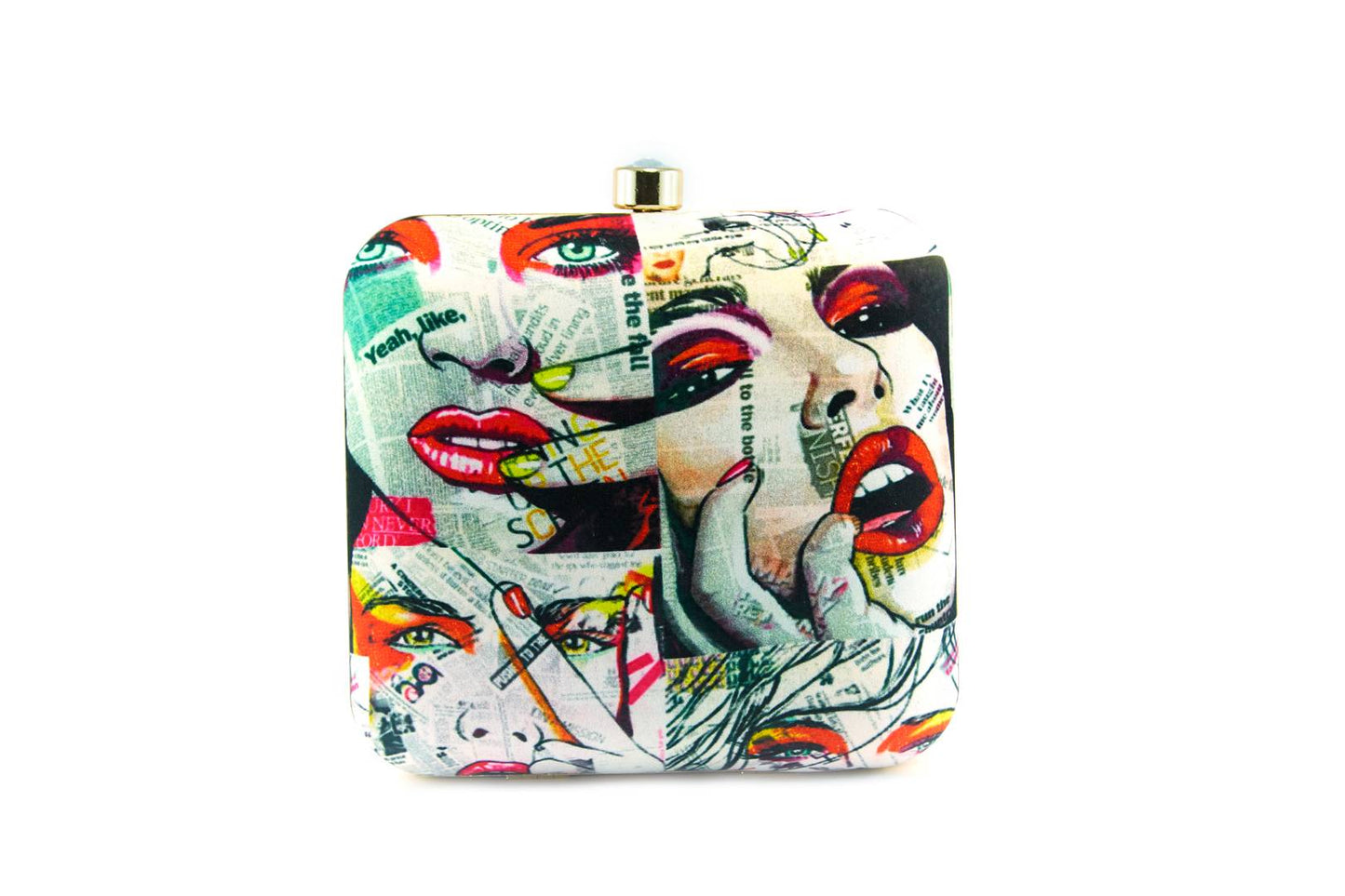 Women's Hand Box Clutch with Detachable Sling (Multicolour)