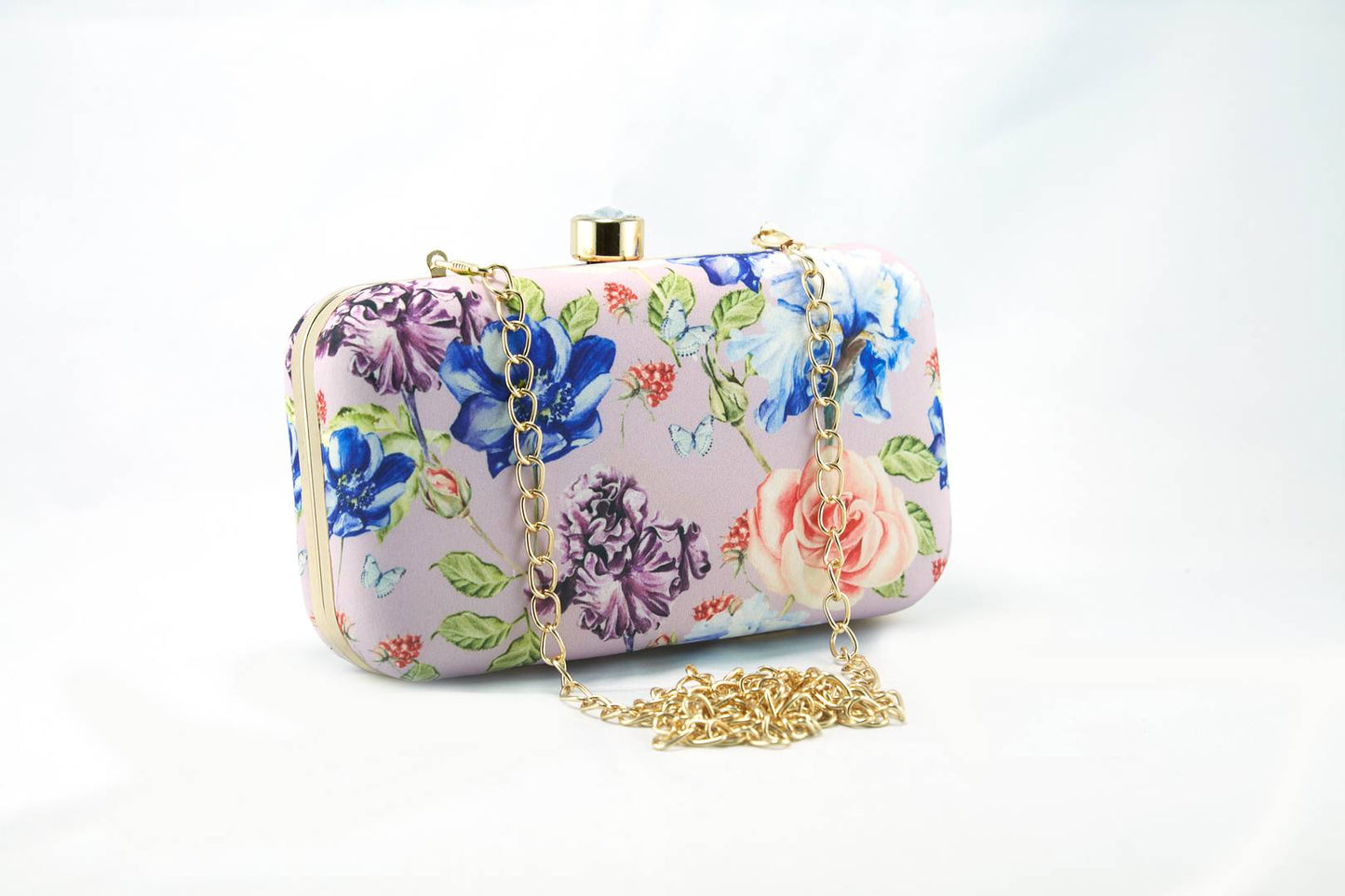 Women's Hand Box Clutch with Detachable Sling (Multicolour)