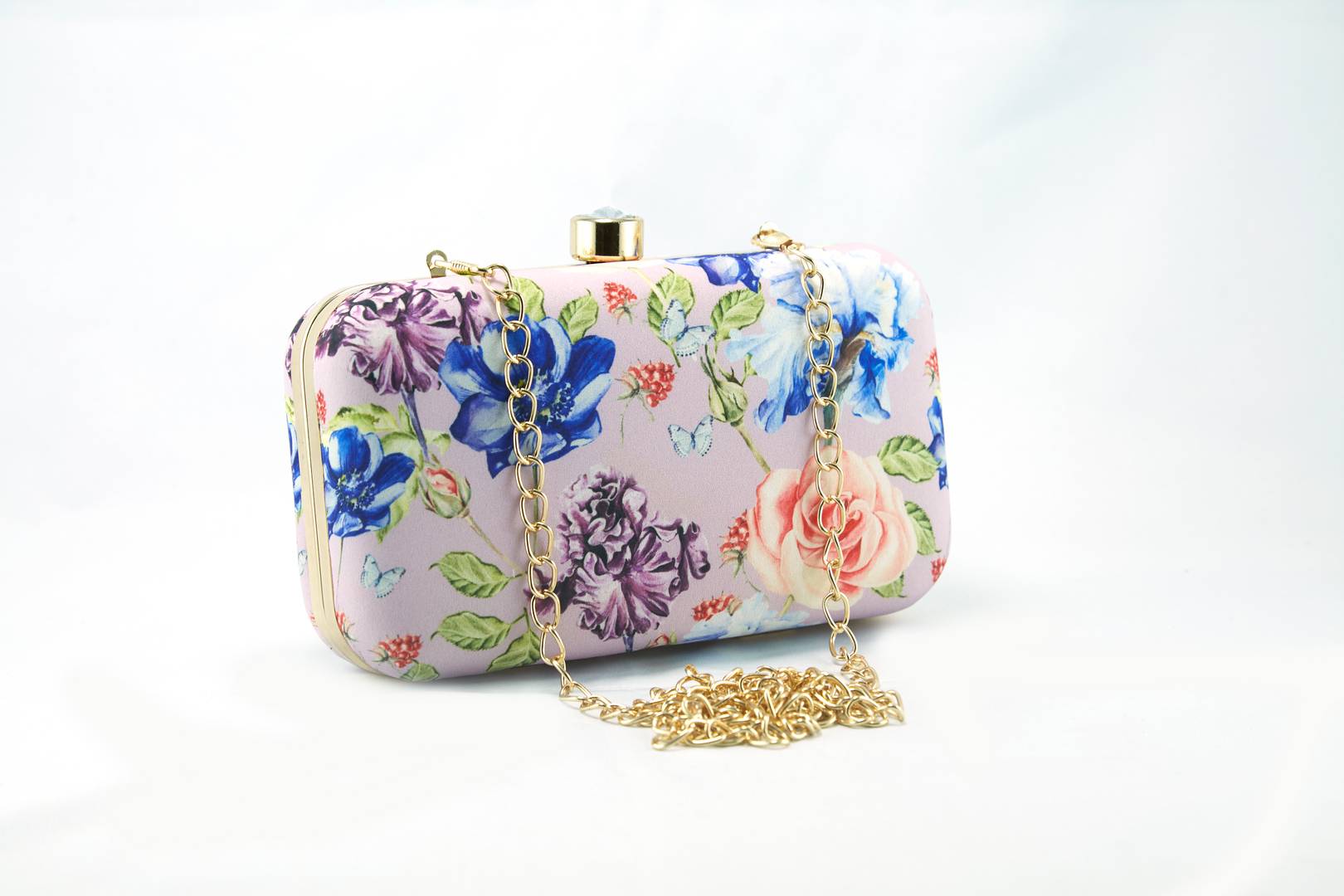 Women's Hand Box Clutch with Detachable Sling (Multicolour)