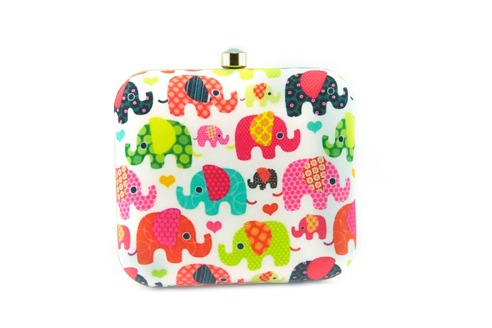 Women's Hand Box Clutch with Detachable Sling (Multicolour)