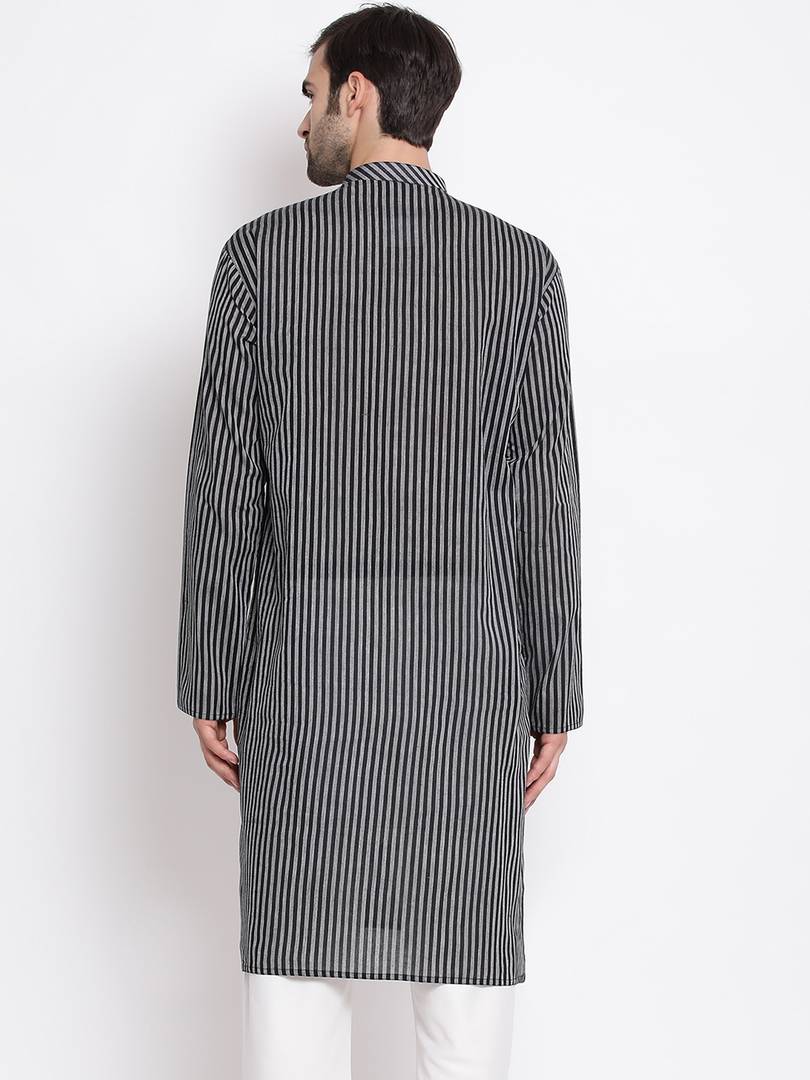 Stylish Black Pure Cotton Kurta