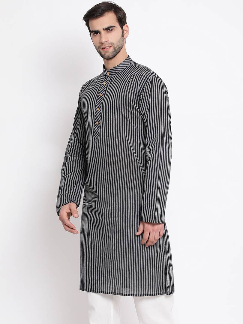Stylish Black Pure Cotton Kurta