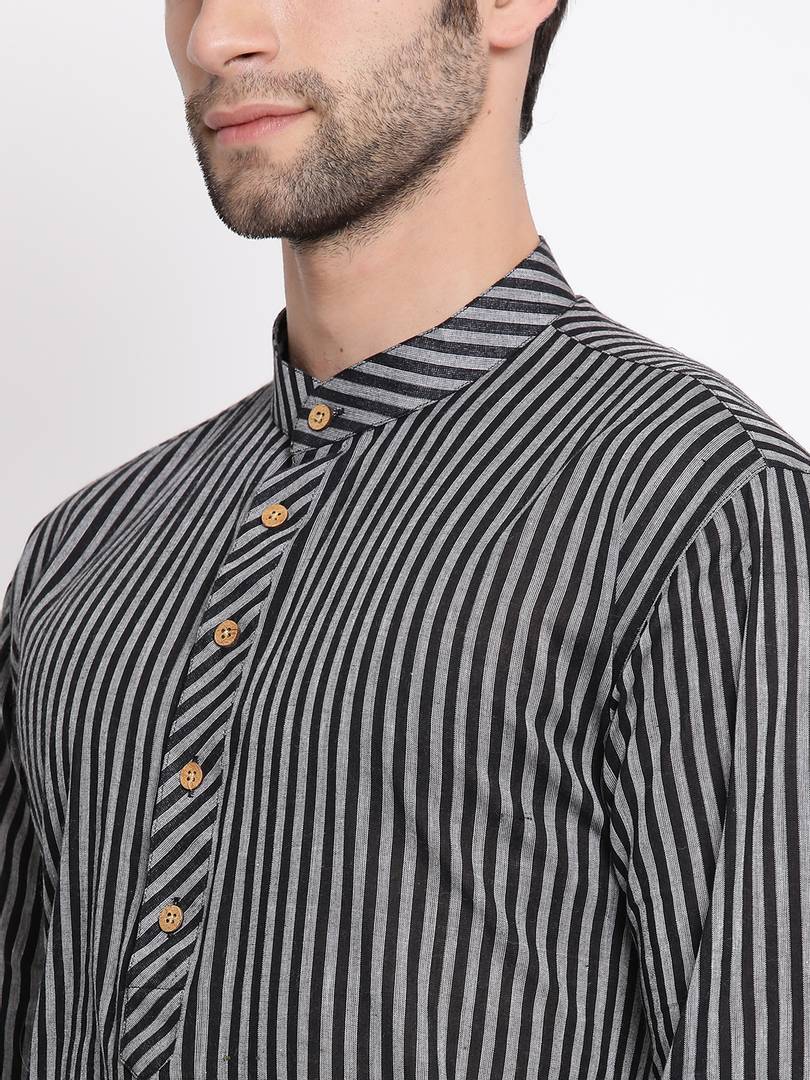 Stylish Black Pure Cotton Kurta