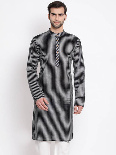 Stylish Black Pure Cotton Kurta