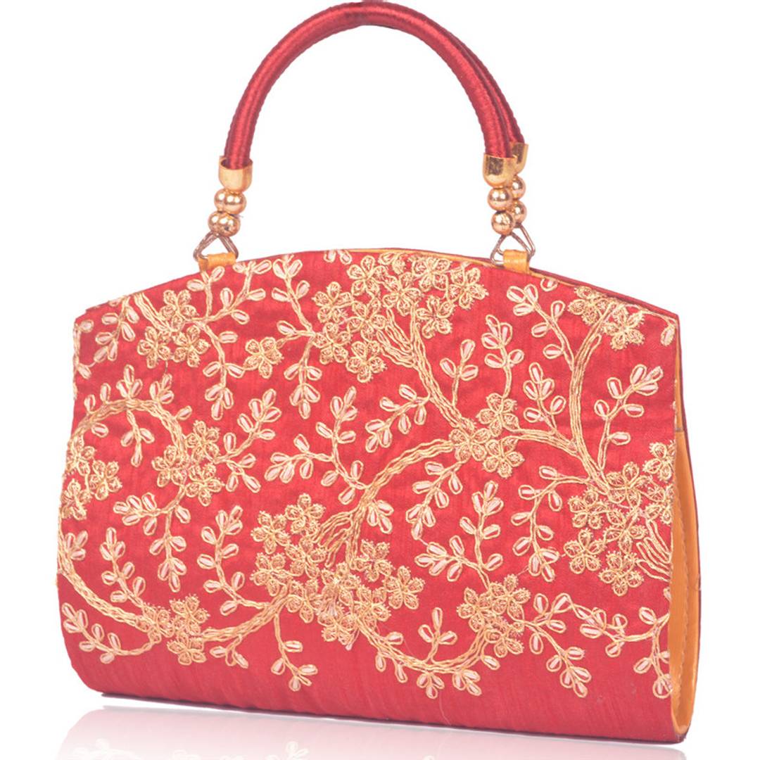 Trendy Velvet Party Wear Bridal Clutch