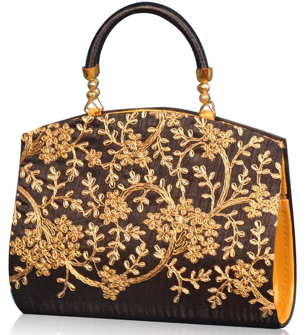 Trendy Velvet Party Wear Bridal Clutch