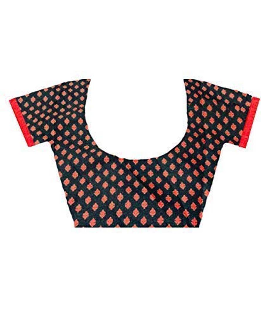 Stylish Jute Cotton Printed Saree with Blouse Piece