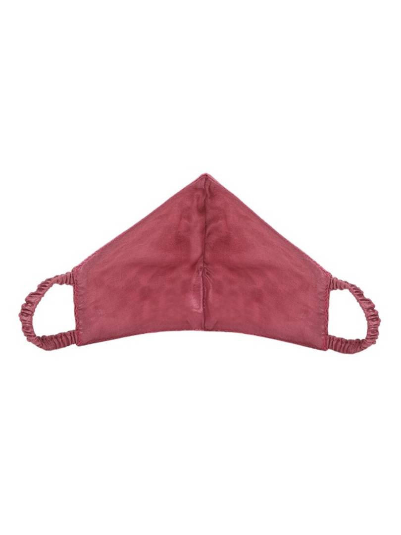 Women 2 Pcs Purple Reusable 3-Ply Pure Chanderi Banarasi Protective Outdoor Masks