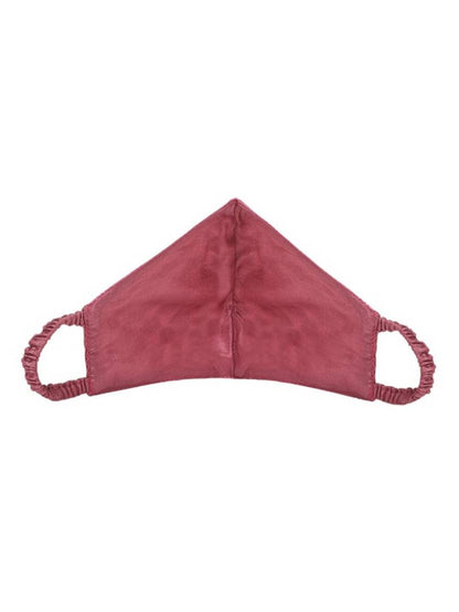 Women 2 Pcs Purple Reusable 3-Ply Pure Chanderi Banarasi Protective Outdoor Masks