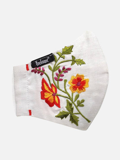 Women Embroidered 3-Ply Reusable Cloth Masks