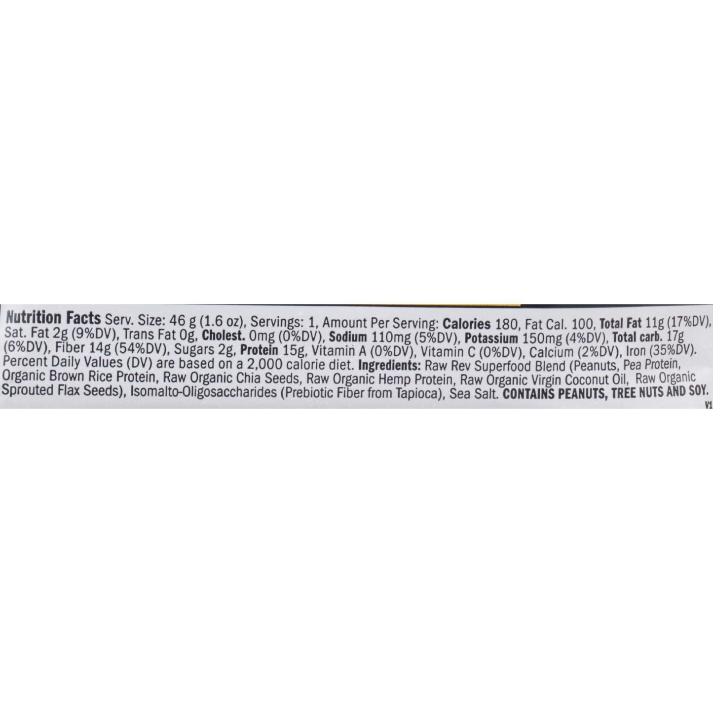 Raw Revolution Glo Bar - Creamy Peanut Butter and Sea Salt - 1.6 oz - Case of 12
