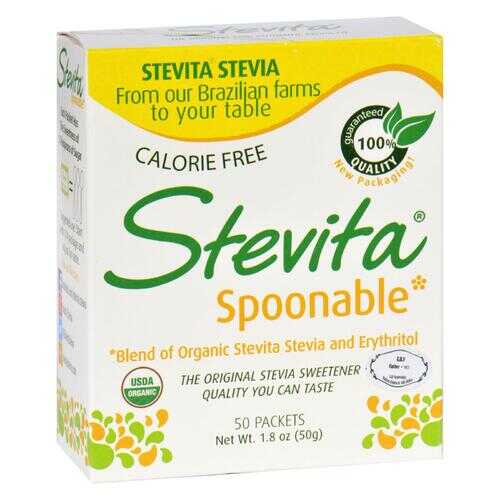 Stevita - Stevia - Spoonable - Certified Organic - 50 Packets