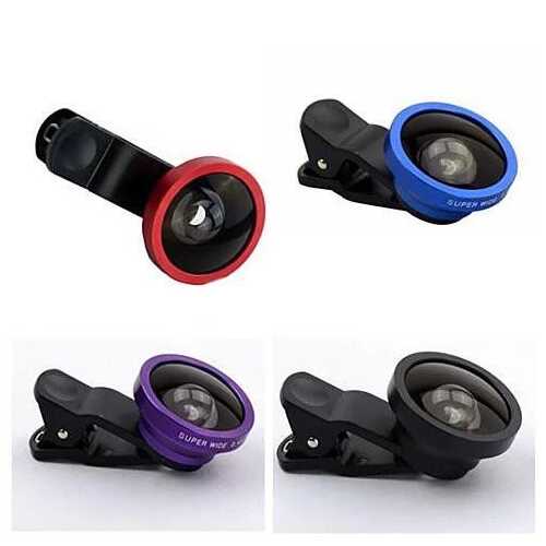 SUPER WIDE Clip and Snap Lens for iPhone and any Smartphone - Color: Black