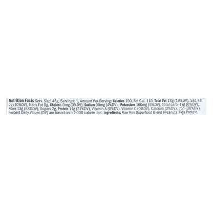 Raw Revolution Glo Crunchy Bar - Peanut Butter and Sea Salt - Case of 12 - 1.6 oz.
